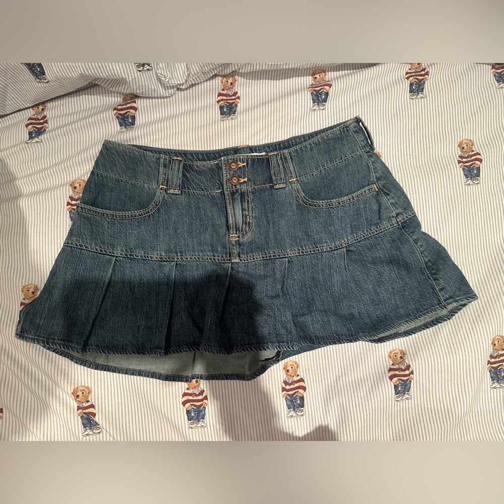 Hollister Blue Low-Rise Skirt